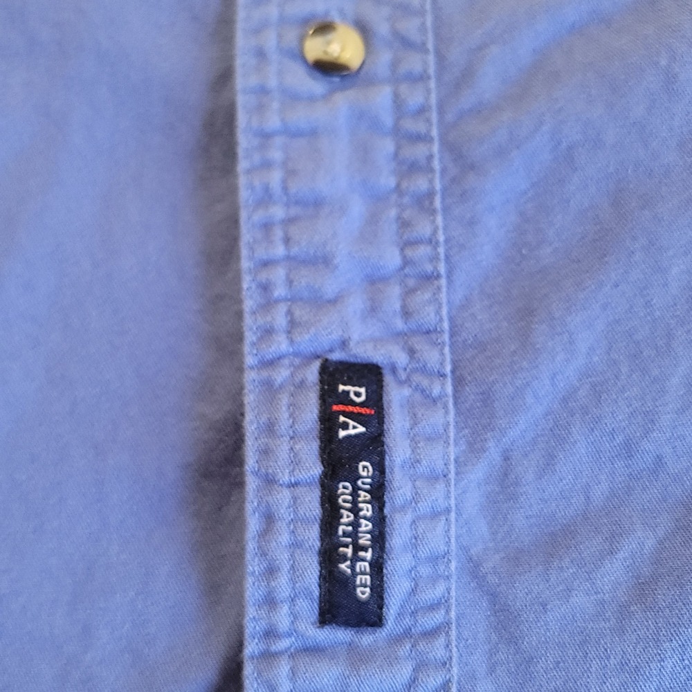 Port Authority Button Down Mens XL Blue Ensign Master Driller Industrial Shirt - Picture 9 of 10